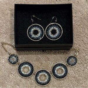 Elegant Blue and Gold Jewelry Set